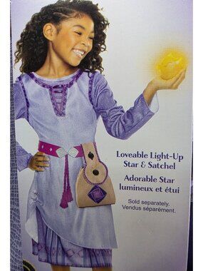 Disney Wish AshaS Adventure Dress Purple Long Sleeve Costume 3+ With Belt & Deta